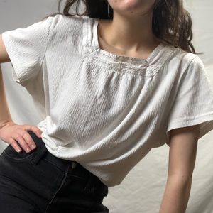 NWOT White Stag Button Detailed White Tunic Top